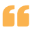 Graphic of quotation marks icon