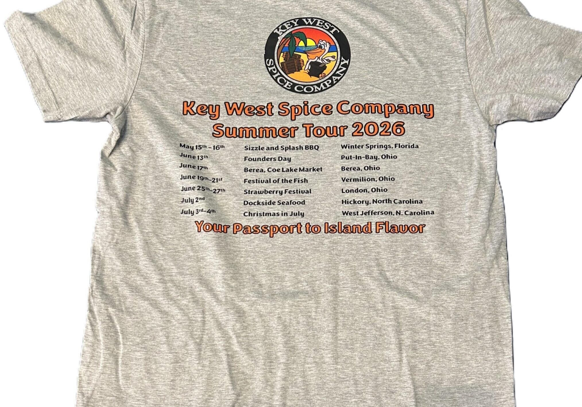 summer tour t shirt back